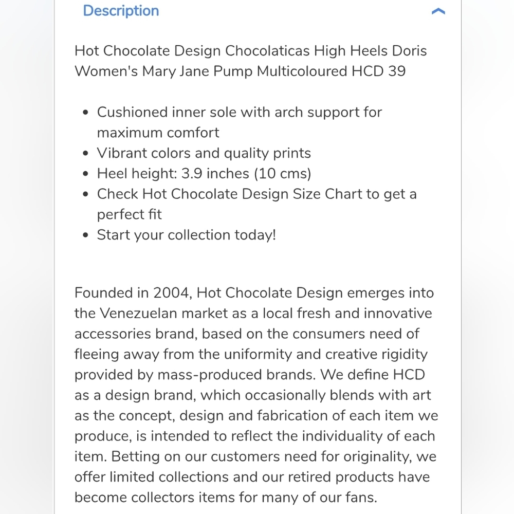 Hot Chocolate Design Chocolaticas High Heels Doris Women's Mary Jane Pump (38) - Picture 3 of 12